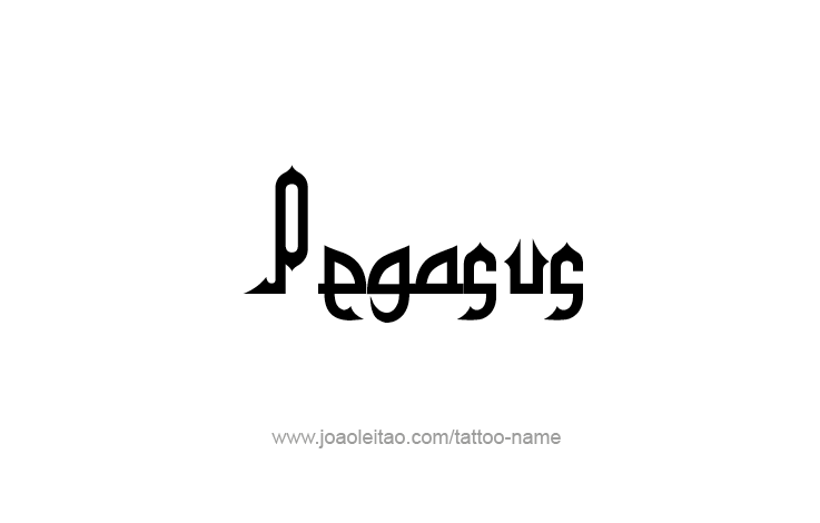 Tattoo Design Mythology Name Pegasus   