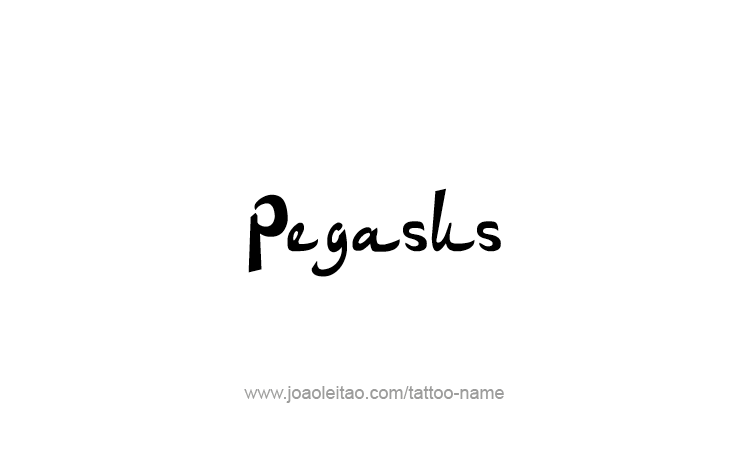 Tattoo Design Mythology Name Pegasus   