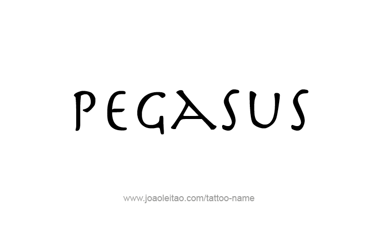 Tattoo Design Mythology Name Pegasus   