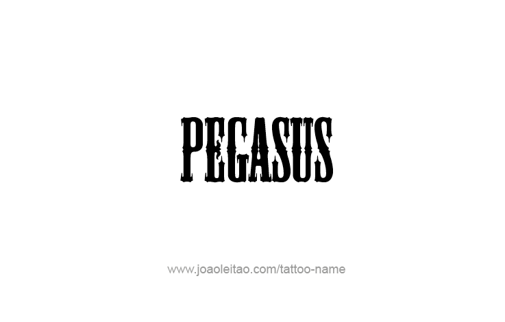 Tattoo Design Mythology Name Pegasus   