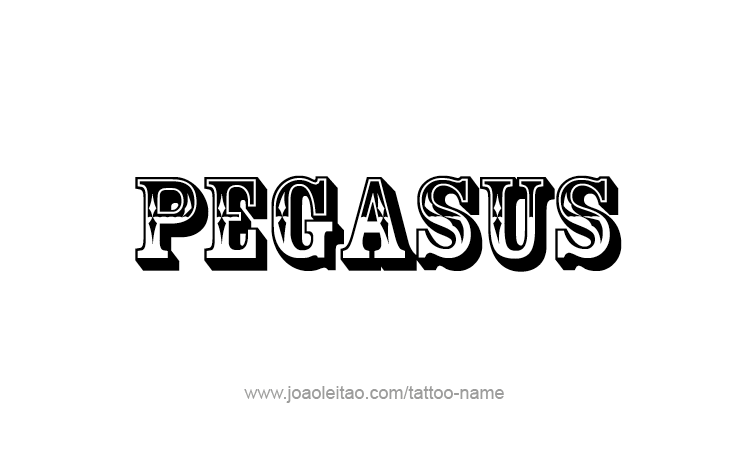 Tattoo Design Mythology Name Pegasus   