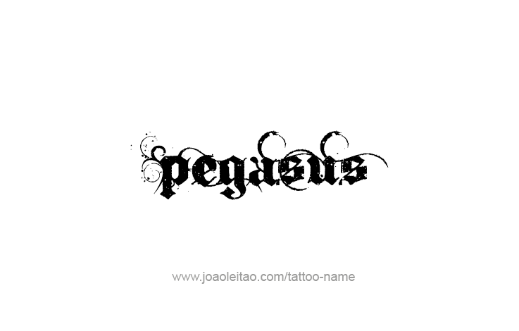 Tattoo Design Mythology Name Pegasus   