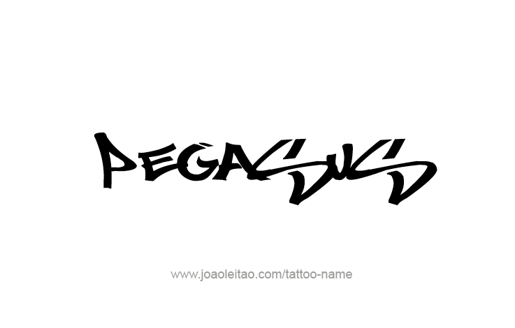 Tattoo Design Mythology Name Pegasus   