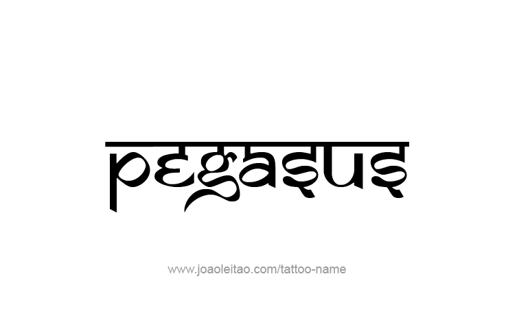 Tattoo Design Mythology Name Pegasus   