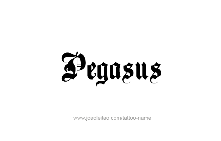 Tattoo Design Mythology Name Pegasus   