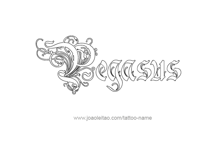 Tattoo Design Mythology Name Pegasus   