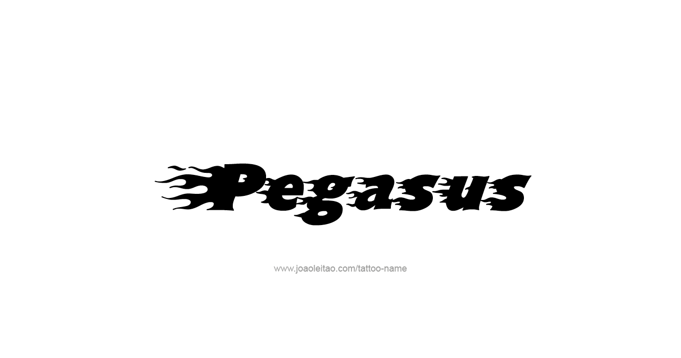 Tattoo Design Mythology Name Pegasus   