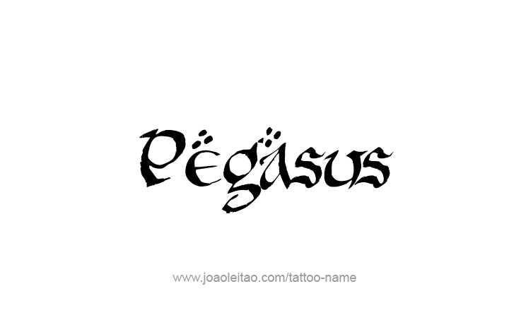 Tattoo Design Mythology Name Pegasus   