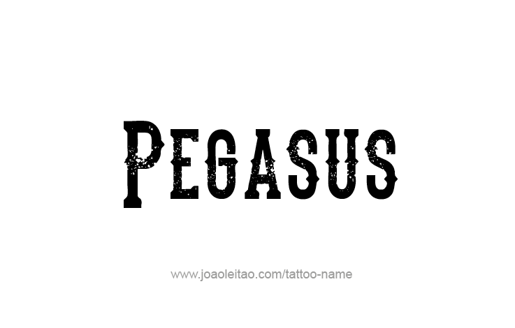 Tattoo Design Mythology Name Pegasus   