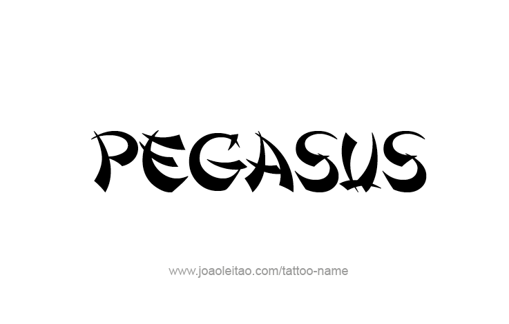 Tattoo Design Mythology Name Pegasus