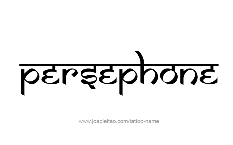 Tattoo Design Mythology Name Persephone   