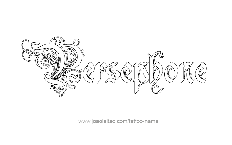 Tattoo Design Mythology Name Persephone   