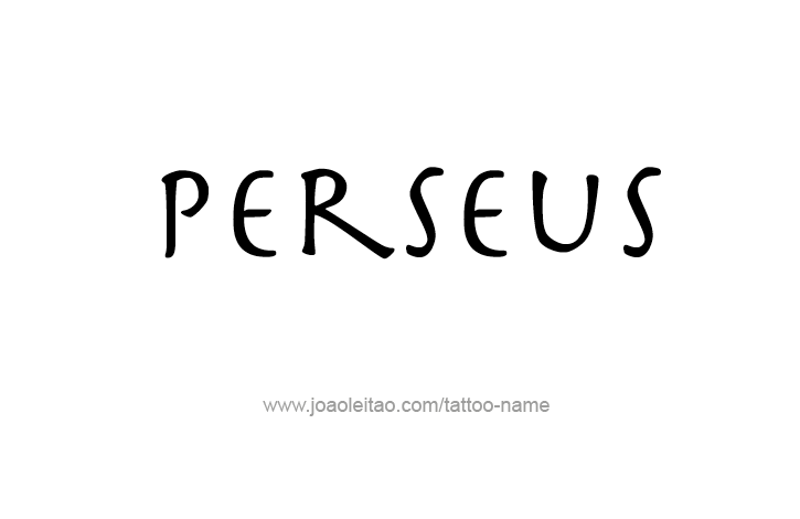 Tattoo Design Mythology Name Perseus   