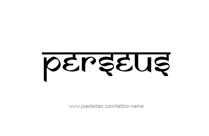 Tattoo Design Mythology Name Perseus   