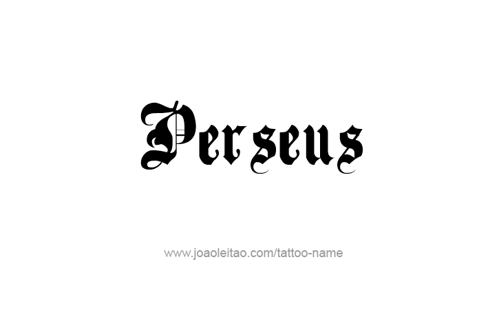 Tattoo Design Mythology Name Perseus   