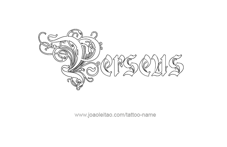 Tattoo Design Mythology Name Perseus   