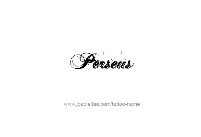 Tattoo Design Mythology Name Perseus   