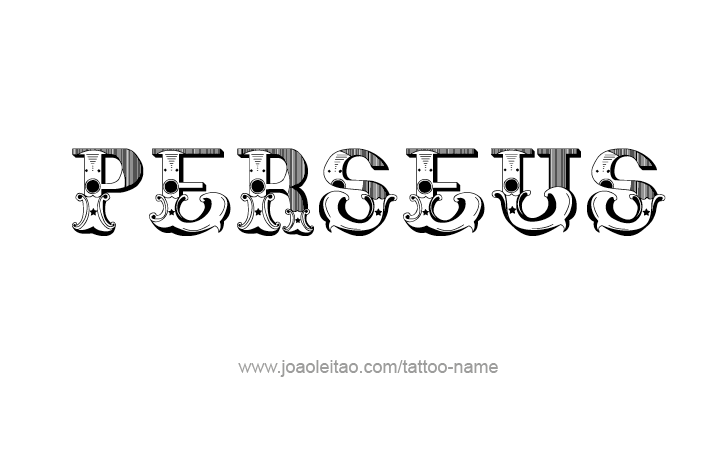 Tattoo Design Mythology Name Perseus   