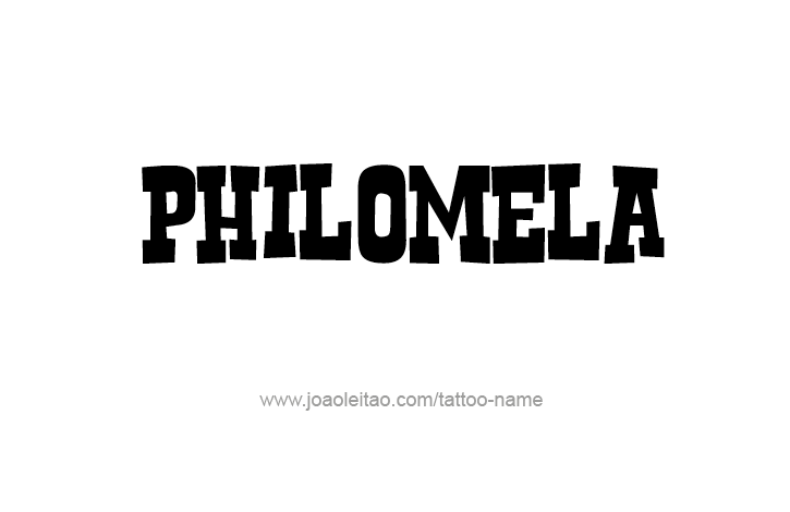 Tattoo Design Mythology Name Philomela   