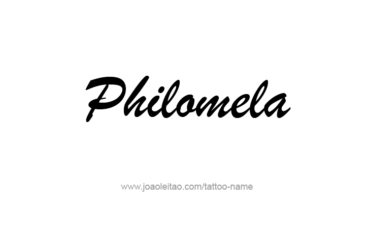 Tattoo Design Mythology Name Philomela   