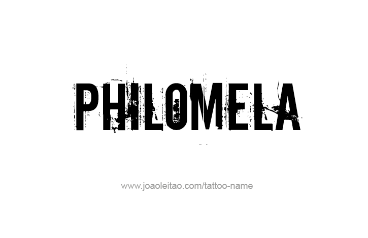 Tattoo Design Mythology Name Philomela   