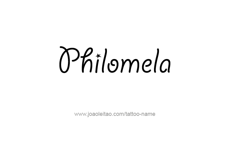 Tattoo Design Mythology Name Philomela   