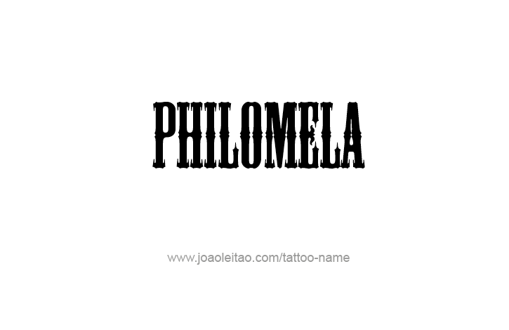 Tattoo Design Mythology Name Philomela   