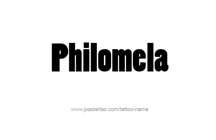 Tattoo Design Mythology Name Philomela   