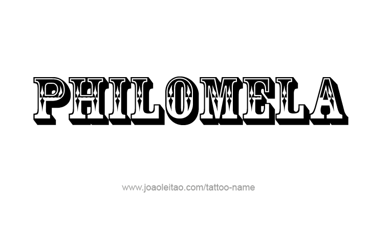 Tattoo Design Mythology Name Philomela   