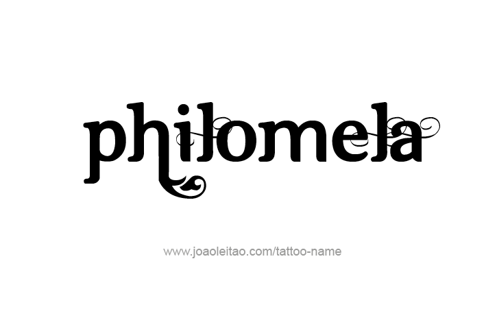 Tattoo Design Mythology Name Philomela   