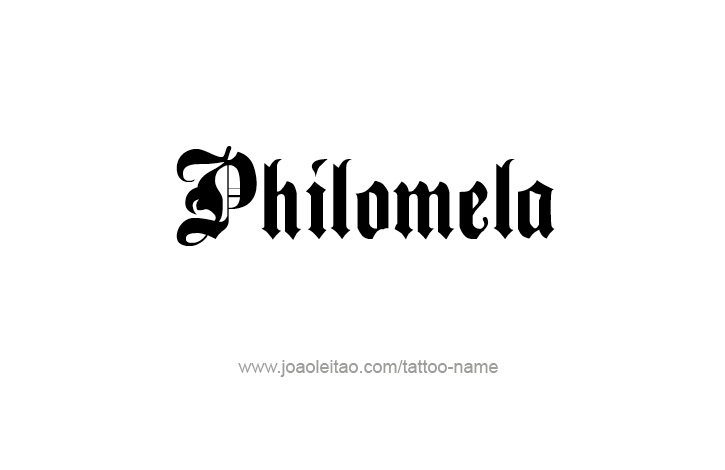 Tattoo Design Mythology Name Philomela   