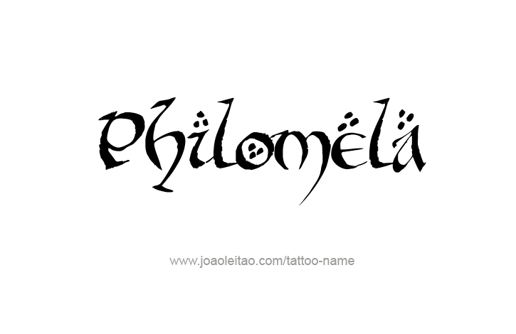 Tattoo Design Mythology Name Philomela   