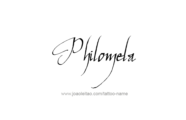 Tattoo Design Mythology Name Philomela   