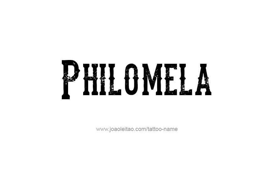 Tattoo Design Mythology Name Philomela   