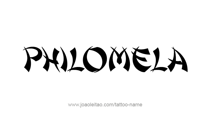 Tattoo Design Mythology Name Philomela