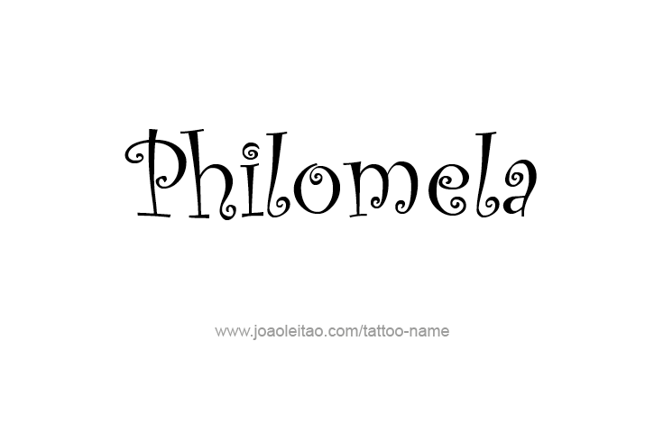 Tattoo Design Mythology Name Philomela   