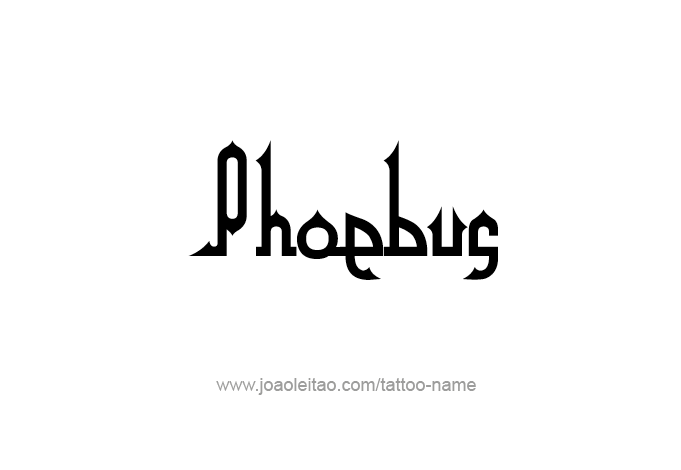 Tattoo Design Mythology Name Phoebus   