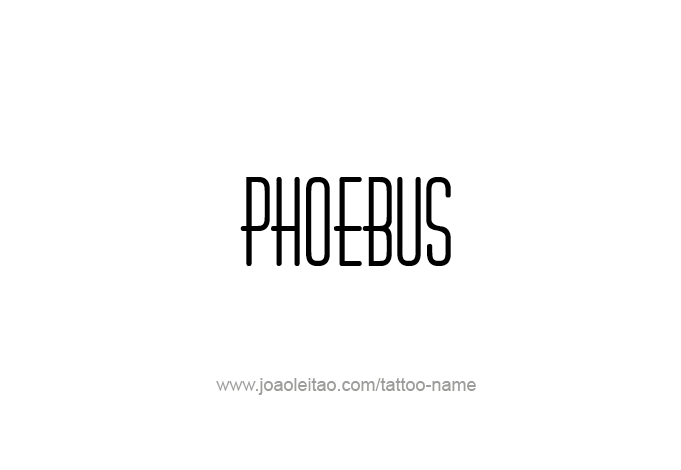 Tattoo Design Mythology Name Phoebus   