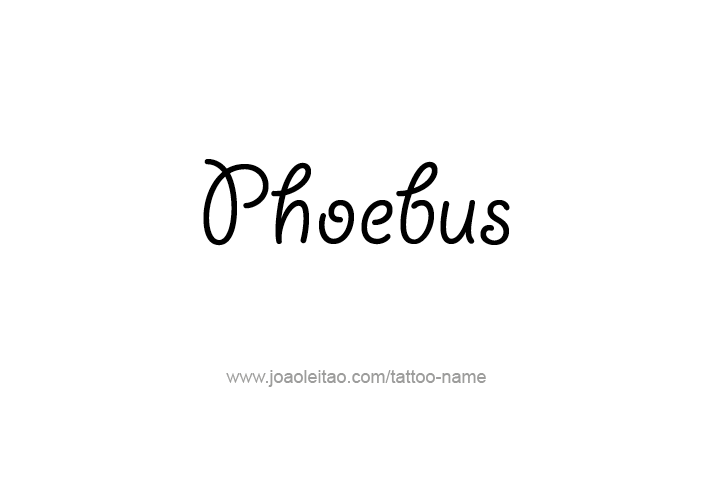 Tattoo Design Mythology Name Phoebus   