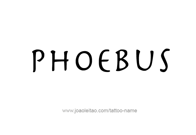 Tattoo Design Mythology Name Phoebus   