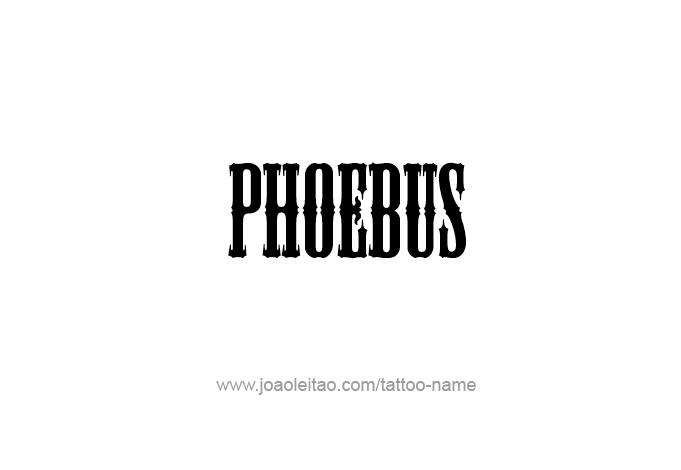 Tattoo Design Mythology Name Phoebus   