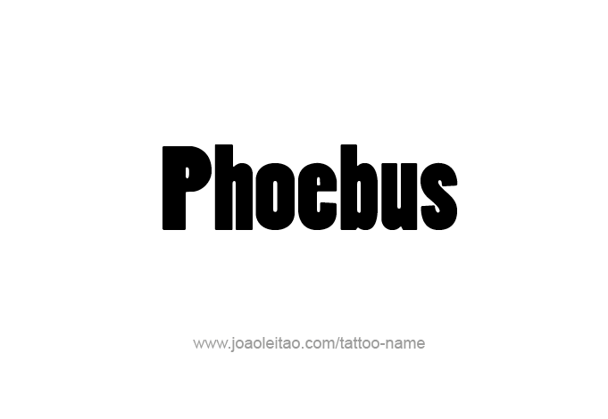 Tattoo Design Mythology Name Phoebus   