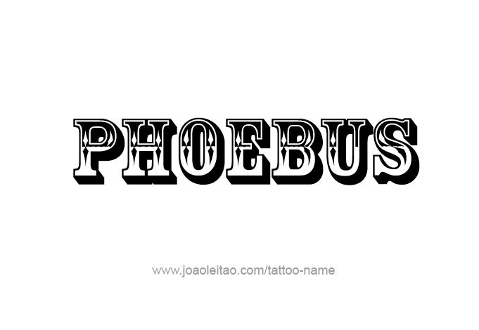 Tattoo Design Mythology Name Phoebus   