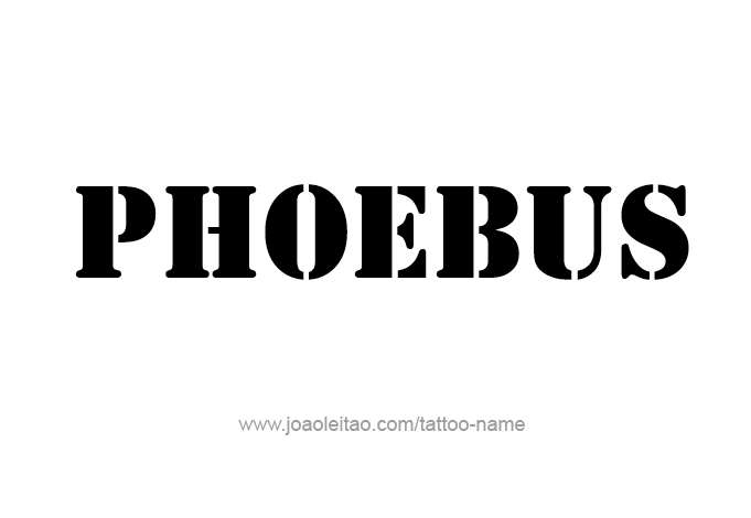 Tattoo Design Mythology Name Phoebus   