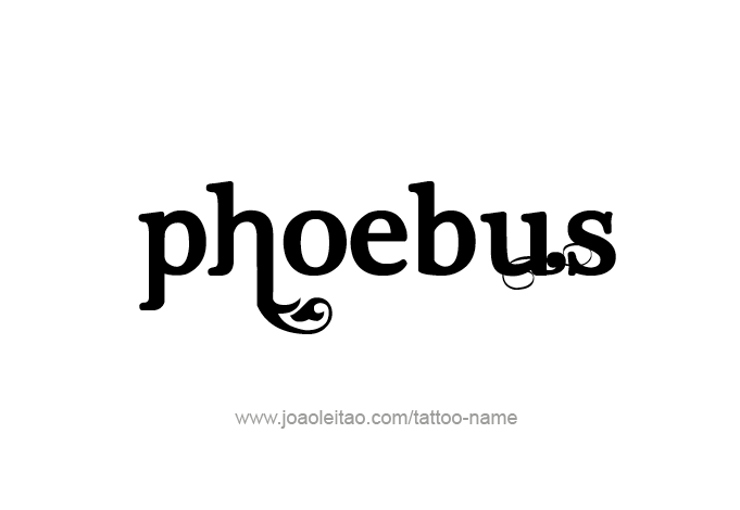 Tattoo Design Mythology Name Phoebus   