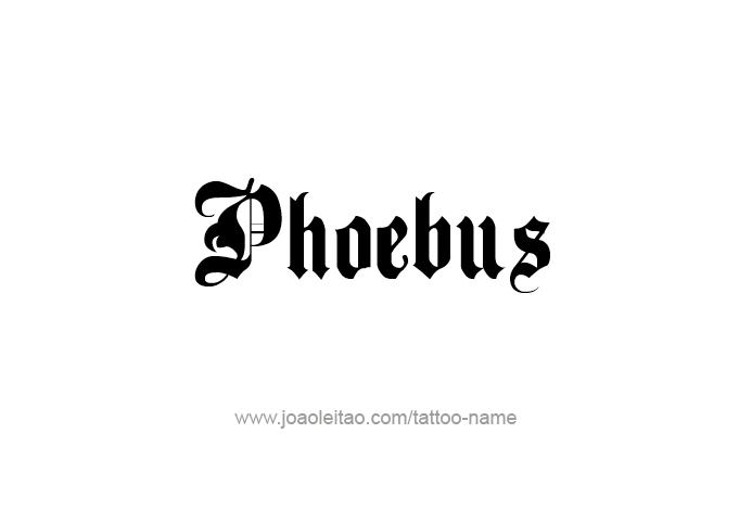 Tattoo Design Mythology Name Phoebus   