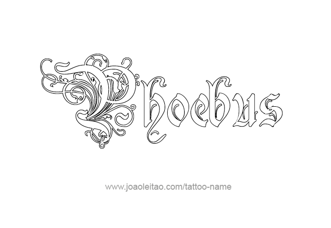 Tattoo Design Mythology Name Phoebus   