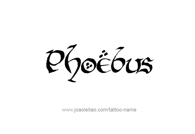 Tattoo Design Mythology Name Phoebus   