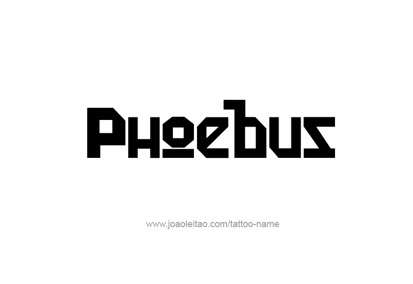 Tattoo Design Mythology Name Phoebus   