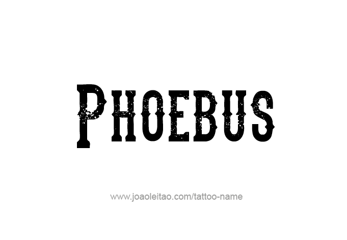 Tattoo Design Mythology Name Phoebus   